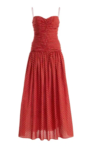 Matteau Gathered Polka-Dot Cotton-Silk Drop-Waist Midi Dress | Thumbnail 7 Matteau Gathered Polka-Dot Cotton-Silk Drop-Waist Midi Dress | Thumbnail 7