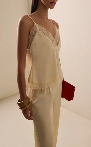 ELCE Pietra Lace-Trimmed Satin Cami Top | Thumbnail 2 ELCE Pietra Lace-Trimmed Satin Cami Top | Thumbnail 2