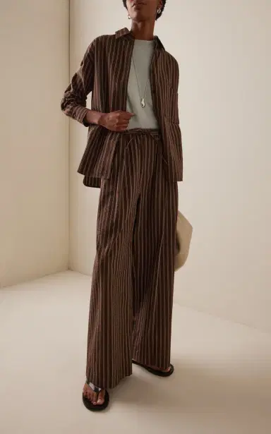 Closed Cotton Seersucker Wide-Leg Pants | Thumbnail 2 Closed Cotton Seersucker Wide-Leg Pants | Thumbnail 2