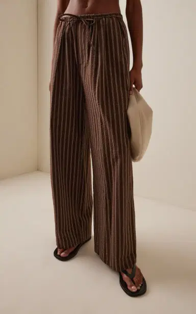 Closed Cotton Seersucker Wide-Leg Pants | Thumbnail 3 Closed Cotton Seersucker Wide-Leg Pants | Thumbnail 3