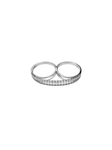 Wish Fine Jewelry 1.55ct Diamond 18K Gold Double Ring | Thumbnail 2 Wish Fine Jewelry 1.55ct Diamond 18K Gold Double Ring | Thumbnail 2