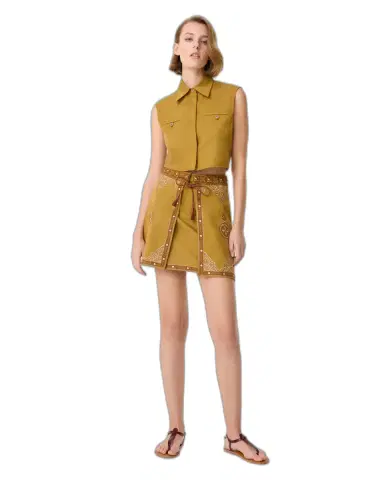 Emporio Sirenuse Asia Skirt with Mojave Embroidery | Thumbnail 1 Emporio Sirenuse Asia Skirt with Mojave Embroidery | Thumbnail 1