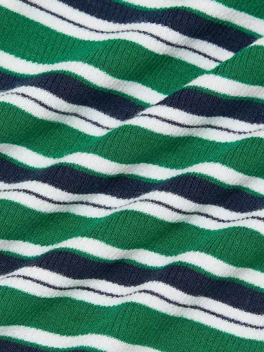 SIMKHAI Women's Marnie Striped Knit Crop Polo Top - Kelly Green Stripe | Thumbnail 7 SIMKHAI Women's Marnie Striped Knit Crop Polo Top - Kelly Green Stripe | Thumbnail 7