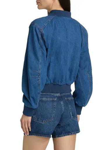 Hudson Jeans Women's Denim Bomber Jacket | Thumbnail 5 Hudson Jeans Women's Denim Bomber Jacket | Thumbnail 5