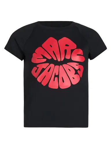 Marc Jacobs Women's Marc Kiss Logo Shrunken T-Shirt | Thumbnail 1 Marc Jacobs Women's Marc Kiss Logo Shrunken T-Shirt | Thumbnail 1