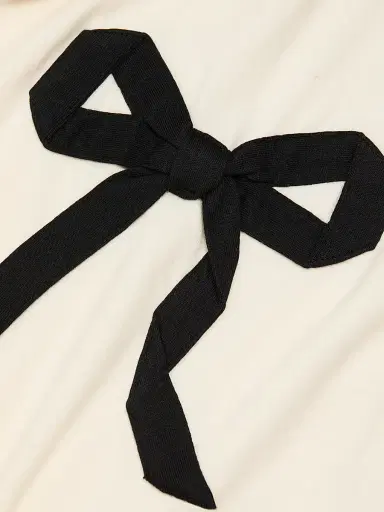 Marc Jacobs Women's Bow Shrunken T-Shirt - Ivory Black - Size XS | Thumbnail 7 Marc Jacobs Women's Bow Shrunken T-Shirt - Ivory Black - Size XS | Thumbnail 7