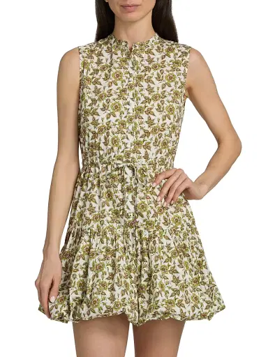 DEREK LAM 10 CROSBY Women's Briar Floral Cotton Minidress | Thumbnail 3 DEREK LAM 10 CROSBY Women's Briar Floral Cotton Minidress | Thumbnail 3