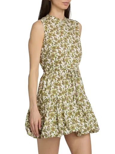 DEREK LAM 10 CROSBY Women's Briar Floral Cotton Minidress | Thumbnail 4 DEREK LAM 10 CROSBY Women's Briar Floral Cotton Minidress | Thumbnail 4