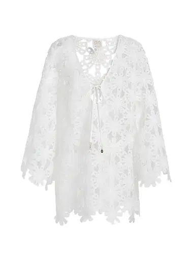 Milly Women's Viara Lace Cover-Up Minidress - White | Thumbnail 1 Milly Women's Viara Lace Cover-Up Minidress - White | Thumbnail 1