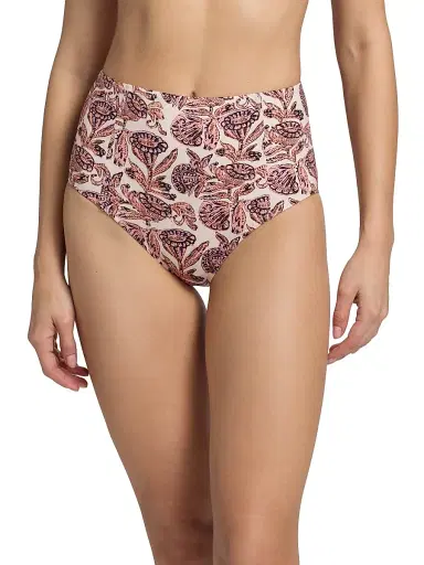 Ulla Johnson Women's Zahara Printed High-Waisted Bikini Bottom - Limestone - Size Large | Thumbnail 3 Ulla Johnson Women's Zahara Printed High-Waisted Bikini Bottom - Limestone - Size Large | Thumbnail 3