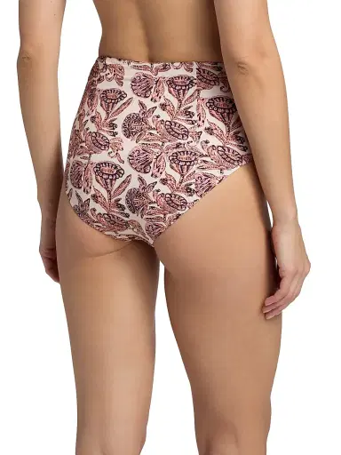 Ulla Johnson Women's Zahara Printed High-Waisted Bikini Bottom - Limestone - Size Large | Thumbnail 4 Ulla Johnson Women's Zahara Printed High-Waisted Bikini Bottom - Limestone - Size Large | Thumbnail 4
