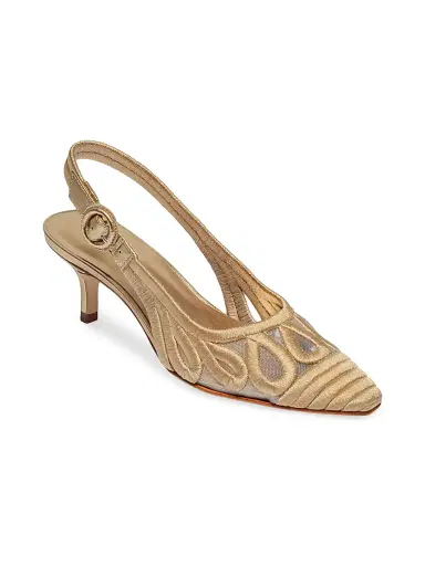 Bernardo 1946 Women's Madinah Slingback Pumps - Gold | Thumbnail 2 Bernardo 1946 Women's Madinah Slingback Pumps - Gold | Thumbnail 2