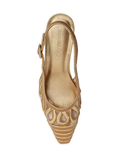 Bernardo 1946 Women's Madinah Slingback Pumps - Gold | Thumbnail 3 Bernardo 1946 Women's Madinah Slingback Pumps - Gold | Thumbnail 3