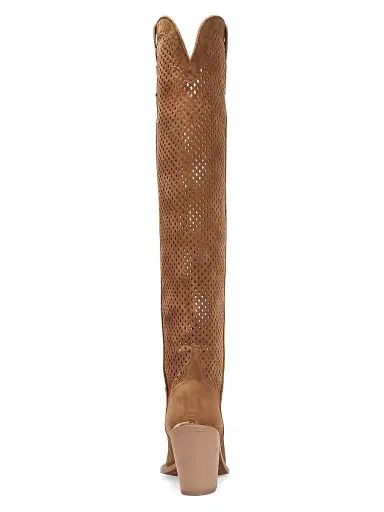 Partlow Women's Aleene Perforated Suede Cowboy Boots - Cest | Thumbnail 4 Partlow Women's Aleene Perforated Suede Cowboy Boots - Cest | Thumbnail 4