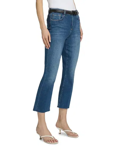 L'Agence Women's Kendra Crop Flare Jeans - Authentique - Size 32 | Thumbnail 4 L'Agence Women's Kendra Crop Flare Jeans - Authentique - Size 32 | Thumbnail 4