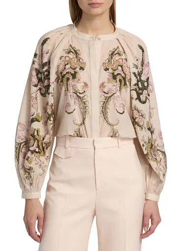 Kobi Halperin Women's Heidi Sequined Voile Blouse - Ecru | Thumbnail 3 Kobi Halperin Women's Heidi Sequined Voile Blouse - Ecru | Thumbnail 3
