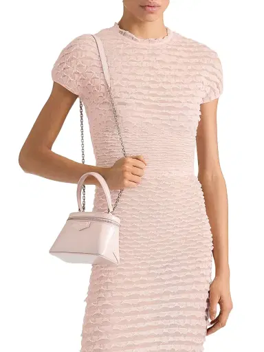 Givenchy Women's Cropped Top with Nylon Frills - Silk Pink - Size Small | Thumbnail 2 Givenchy Women's Cropped Top with Nylon Frills - Silk Pink - Size Small | Thumbnail 2