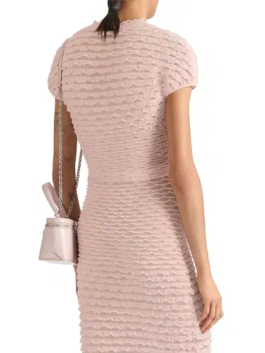 Givenchy Women's Cropped Top with Nylon Frills - Silk Pink - Size Small | Thumbnail 3 Givenchy Women's Cropped Top with Nylon Frills - Silk Pink - Size Small | Thumbnail 3