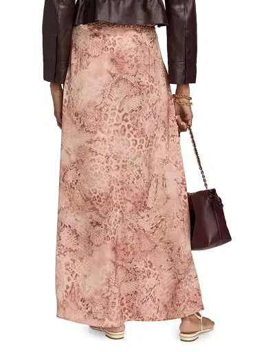 Ba&sh Women's Ciria Snakeskin-Print Maxi Skirt - Rose - Size Large | Thumbnail 5 Ba&sh Women's Ciria Snakeskin-Print Maxi Skirt - Rose - Size Large | Thumbnail 5