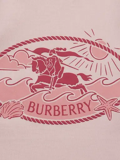 Burberry Little Girl's & Girl's Cotton Jersey Equestrian Knight Print T-Shirt - Mallow Pink | Thumbnail 2 Burberry Little Girl's & Girl's Cotton Jersey Equestrian Knight Print T-Shirt - Mallow Pink | Thumbnail 2