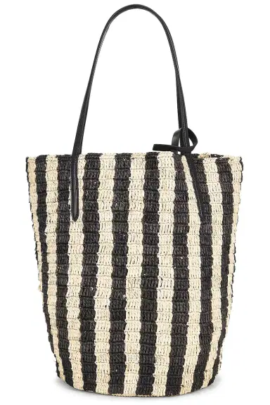 Valentino Garavani Crochet Raffia VLogo Signature Bucket Bag | Thumbnail 3 Valentino Garavani Crochet Raffia VLogo Signature Bucket Bag | Thumbnail 3