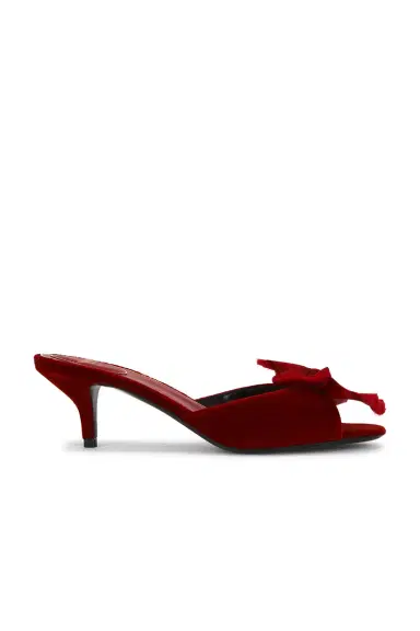 Valentino Garavani VG Marie Velluto Bow 55 Mule | Thumbnail 1 Valentino Garavani VG Marie Velluto Bow 55 Mule | Thumbnail 1