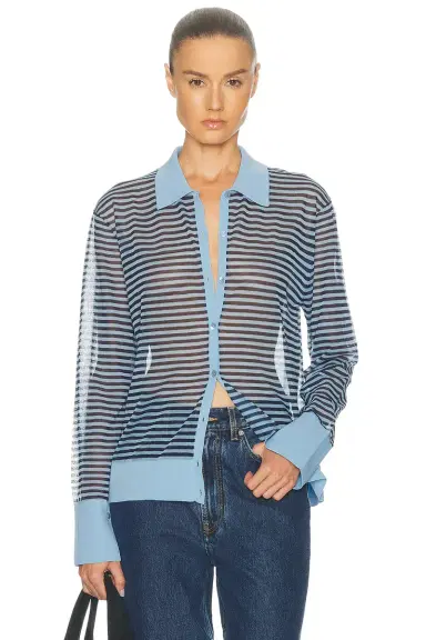 FRAME The Collared Cardi | Thumbnail 3 FRAME The Collared Cardi | Thumbnail 3