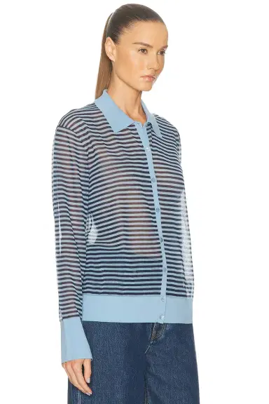 FRAME The Collared Cardi | Thumbnail 4 FRAME The Collared Cardi | Thumbnail 4