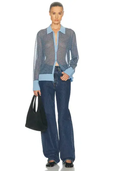 FRAME The Collared Cardi | Thumbnail 6 FRAME The Collared Cardi | Thumbnail 6