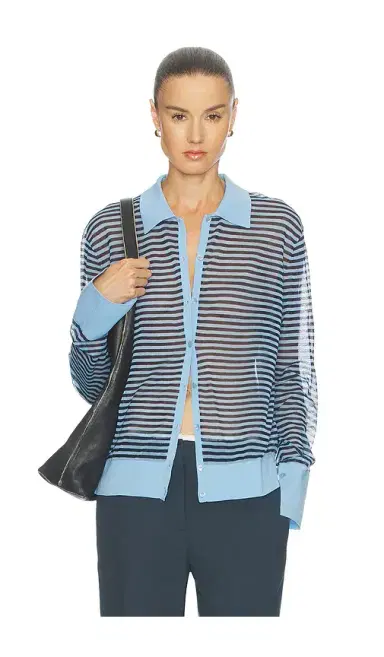 FRAME The Collared Cardi | Thumbnail 1 FRAME The Collared Cardi | Thumbnail 1