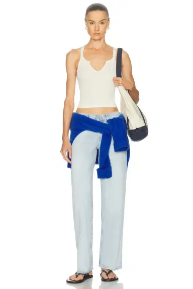 RE/DONE V Cut Ribbed Tank Top | Thumbnail 6 RE/DONE V Cut Ribbed Tank Top | Thumbnail 6