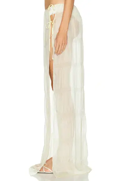Kiki de Montparnasse Smocked Silk Maxi Skirt | Thumbnail 3 Kiki de Montparnasse Smocked Silk Maxi Skirt | Thumbnail 3