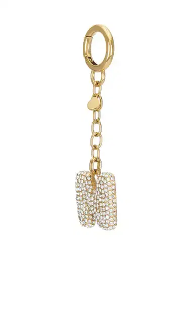 petit moments Bubble Initial Pave Keychain | Thumbnail 2 petit moments Bubble Initial Pave Keychain | Thumbnail 2