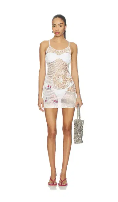 Frankies Bikinis Apollo Crochet Mini Dress | Thumbnail 1 Frankies Bikinis Apollo Crochet Mini Dress | Thumbnail 1