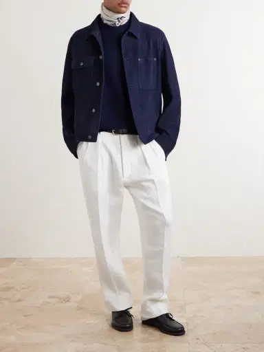 Ralph Lauren Purple Label Textured Silk-Blend T-Shirt - Men | Thumbnail 2 Ralph Lauren Purple Label Textured Silk-Blend T-Shirt - Men | Thumbnail 2