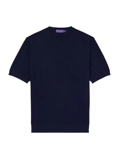 Ralph Lauren Purple Label Textured Silk-Blend T-Shirt - Men | Thumbnail 1 Ralph Lauren Purple Label Textured Silk-Blend T-Shirt - Men | Thumbnail 1