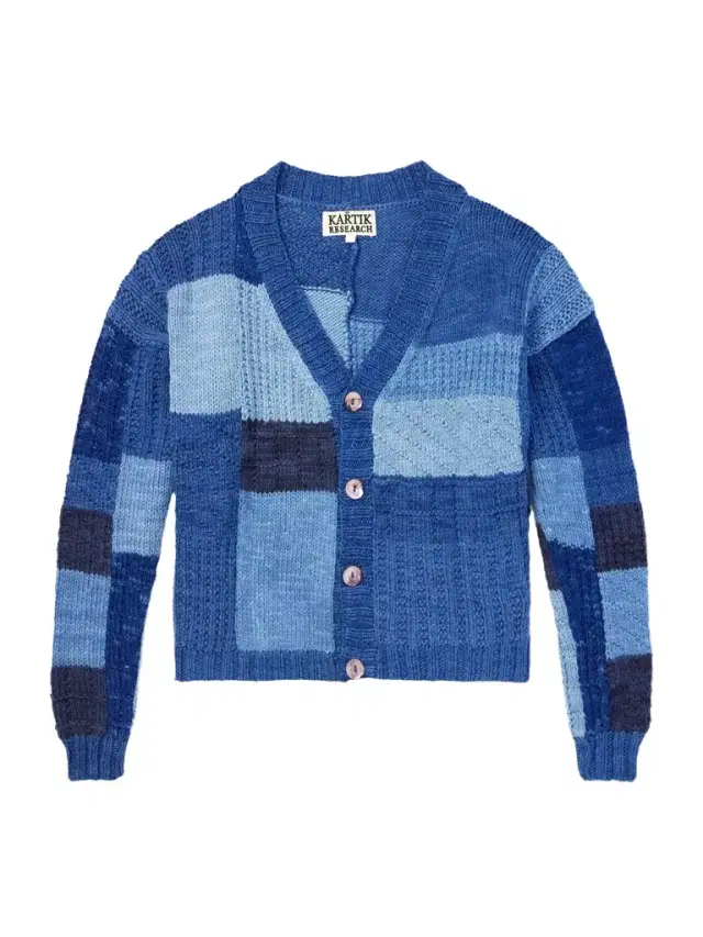 Patchwork Cable-Knit Wool Cardigan - Men Patchwork Cable-Knit Wool Cardigan - Men