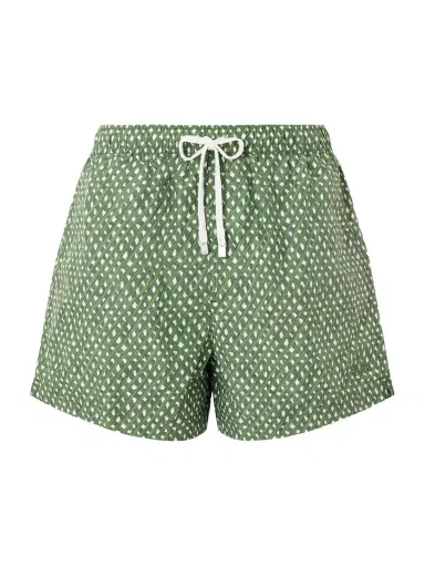 Zegna Straight-Leg Mid-Length Printed Cotton Swim Shorts - Men | Thumbnail 1 Zegna Straight-Leg Mid-Length Printed Cotton Swim Shorts - Men | Thumbnail 1