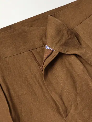 Rubinacci Manny Straight-Leg Pleated Linen Trousers - Men | Thumbnail 6 Rubinacci Manny Straight-Leg Pleated Linen Trousers - Men | Thumbnail 6