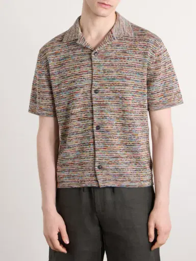 Paul Smith Camp-Collar Knitted Cotton Shirt - Men | Thumbnail 3 Paul Smith Camp-Collar Knitted Cotton Shirt - Men | Thumbnail 3