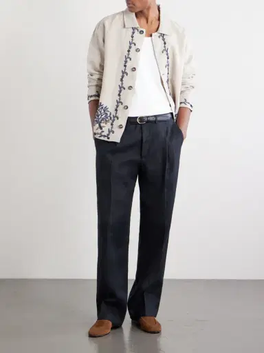 Kartik Research Bead-embellished Embroidered Linen Jacket - Men | Thumbnail 2 Kartik Research Bead-embellished Embroidered Linen Jacket - Men | Thumbnail 2