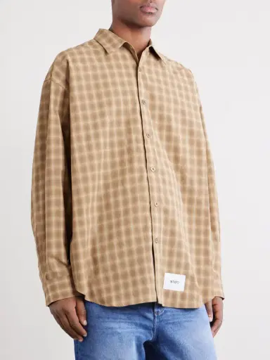 WTAPS Logo-Appliquéd Checked Woven Shirt - Men | Thumbnail 3 WTAPS Logo-Appliquéd Checked Woven Shirt - Men | Thumbnail 3