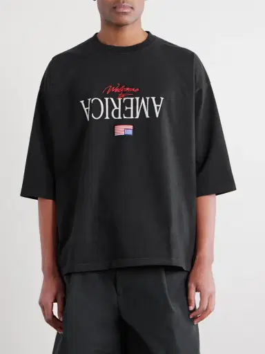 Willy Chavarria Welcome To America Logo-Embroidered Cotton-Jersey T-Shirt - Men | Thumbnail 3 Willy Chavarria Welcome To America Logo-Embroidered Cotton-Jersey T-Shirt - Men | Thumbnail 3