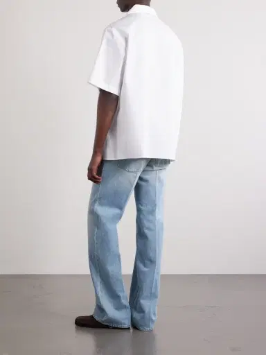 Valentino Garavani Camp-Collar Logo-Embellished Cotton-Poplin Shirt - Men | Thumbnail 4 Valentino Garavani Camp-Collar Logo-Embellished Cotton-Poplin Shirt - Men | Thumbnail 4