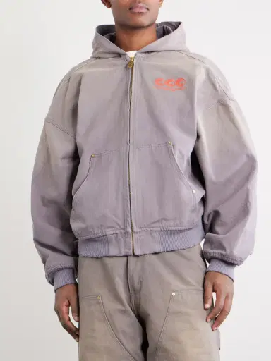 Willy Chavarria Juggernaut Logo-Embroidered Denim Zip-Up Hoodie - Men | Thumbnail 3 Willy Chavarria Juggernaut Logo-Embroidered Denim Zip-Up Hoodie - Men | Thumbnail 3