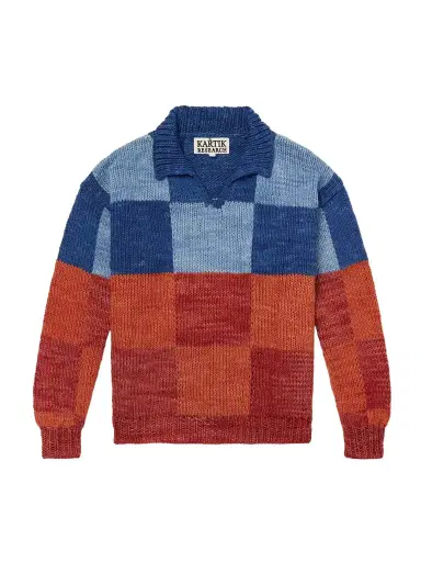 Kartik Research Patchwork Knitted Wool Sweater - Men | Thumbnail 1 Kartik Research Patchwork Knitted Wool Sweater - Men | Thumbnail 1