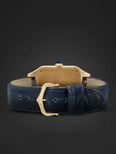 Cartier Santos-Dumont Large 43.5mm 18-Karat Gold and Alligator Watch, Ref. No. WGSA0115 - Men | Thumbnail 6 Cartier Santos-Dumont Large 43.5mm 18-Karat Gold and Alligator Watch, Ref. No. WGSA0115 - Men | Thumbnail 6