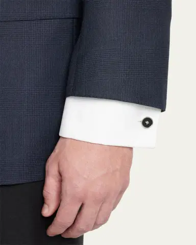 Jan Leslie Classic Button Onyx Cufflinks %26 Studs Set | Thumbnail 2 Jan Leslie Classic Button Onyx Cufflinks %26 Studs Set | Thumbnail 2