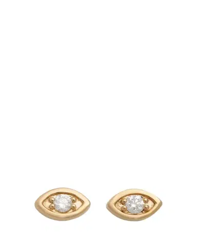 Sydney Evan 14k Yellow Gold Large Marquis Evil Eye Stud Earrings | Thumbnail 1 Sydney Evan 14k Yellow Gold Large Marquis Evil Eye Stud Earrings | Thumbnail 1