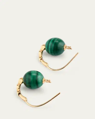Sydney Evan 14K Yellow Gold Marquise Eye Bead Earrings | Thumbnail 4 Sydney Evan 14K Yellow Gold Marquise Eye Bead Earrings | Thumbnail 4